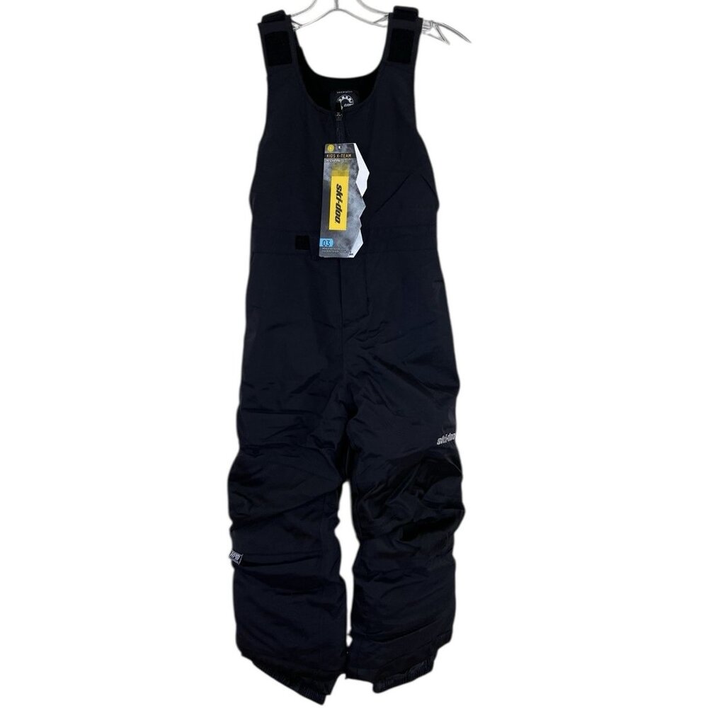 Ski-Doo Team Kids Youth Snow Pants Bibs Black Size‎ 4 Snowmobiling Overalls